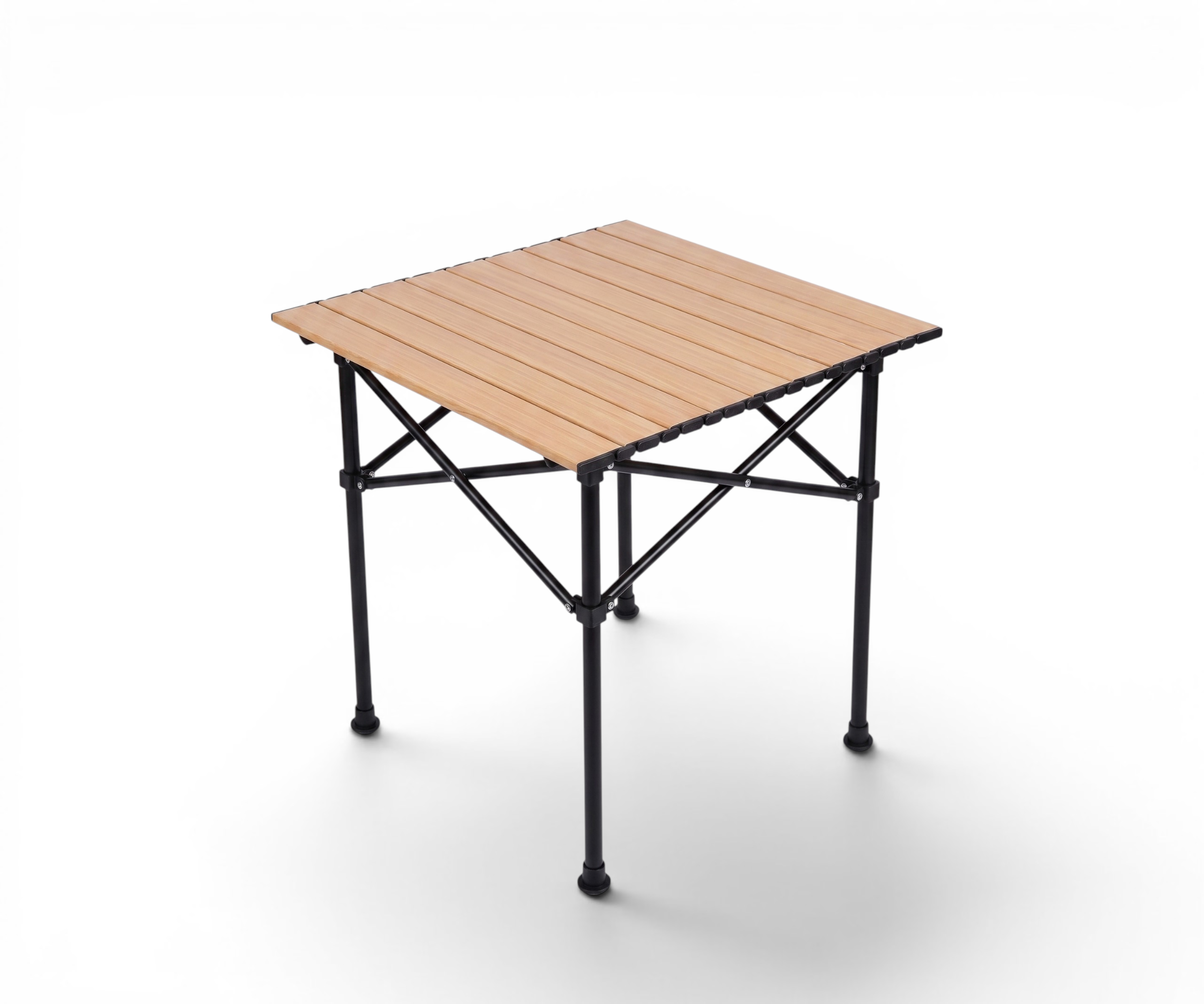 FFO19-7 outdoor table, roll-top table in use at a palm-lined poolside majlis