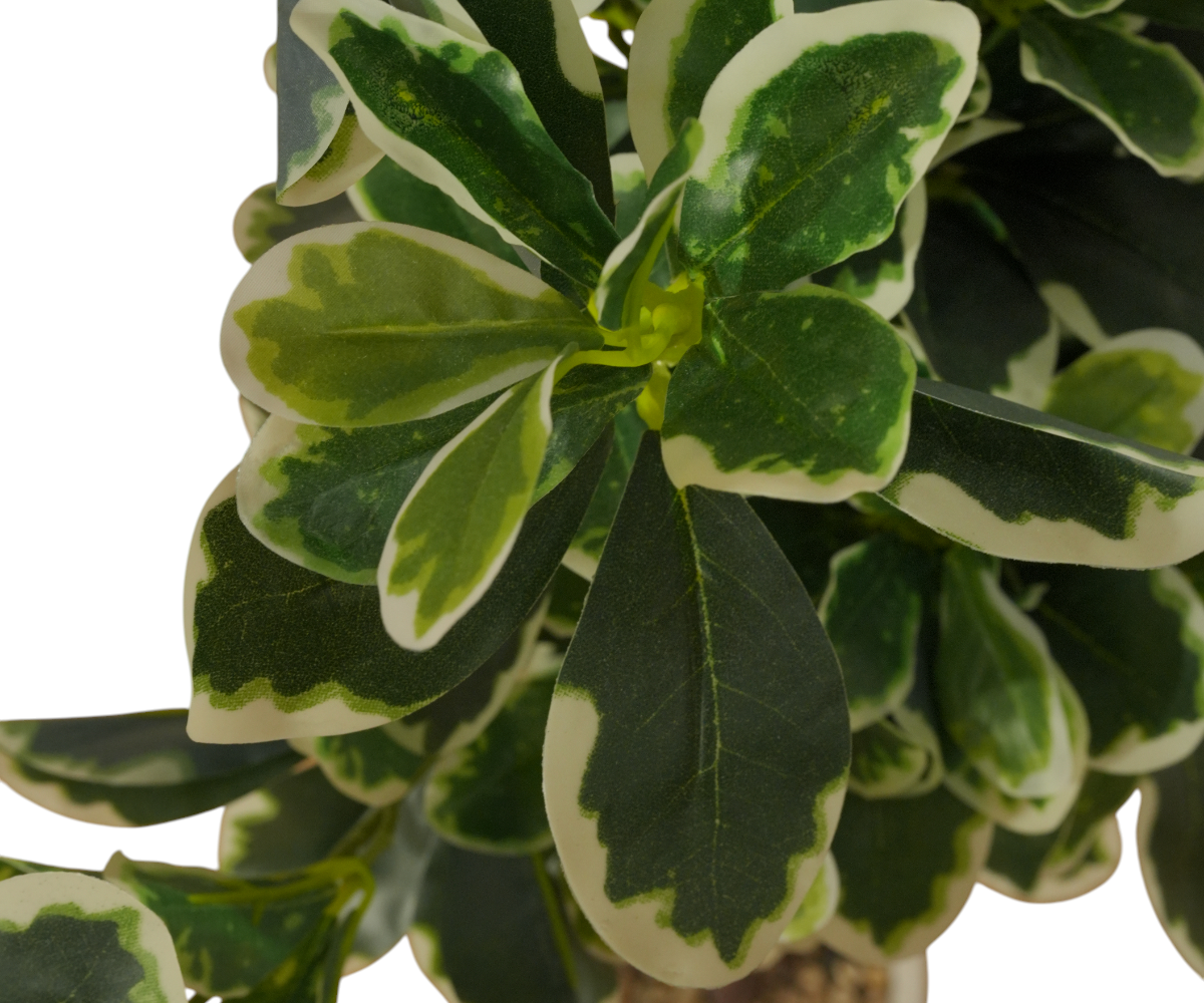 Fiddle Tower artificial tree in a cream cylindrical planter