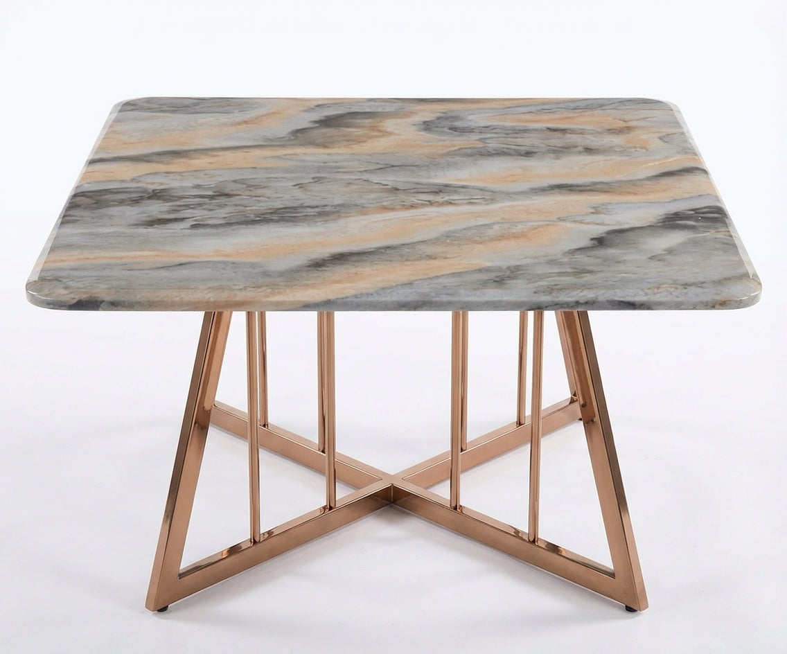H063# marble nesting set in a bright city-view living room