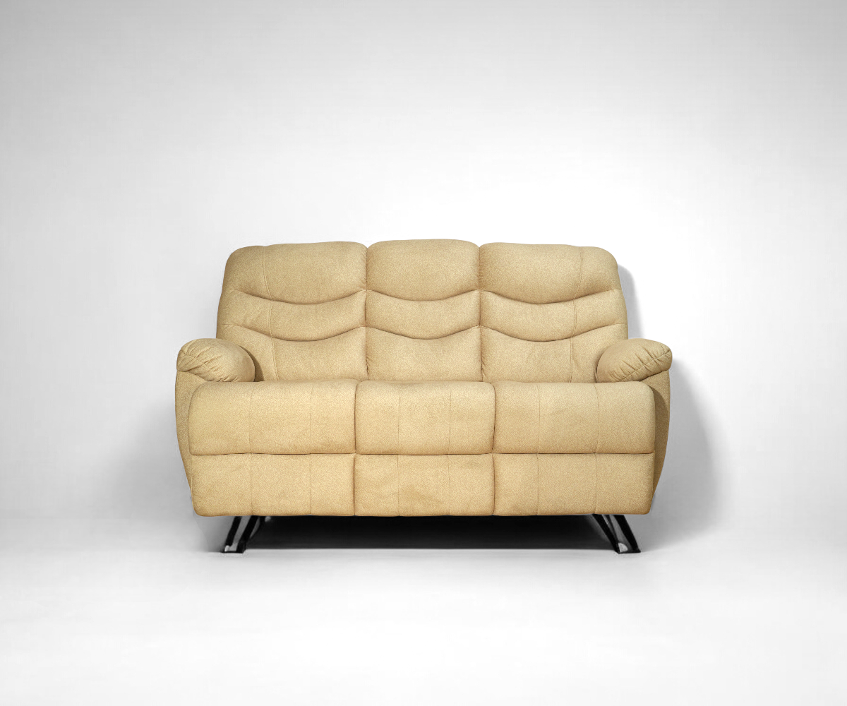 Haily beige recliner set in a coastal living room with a sea view
