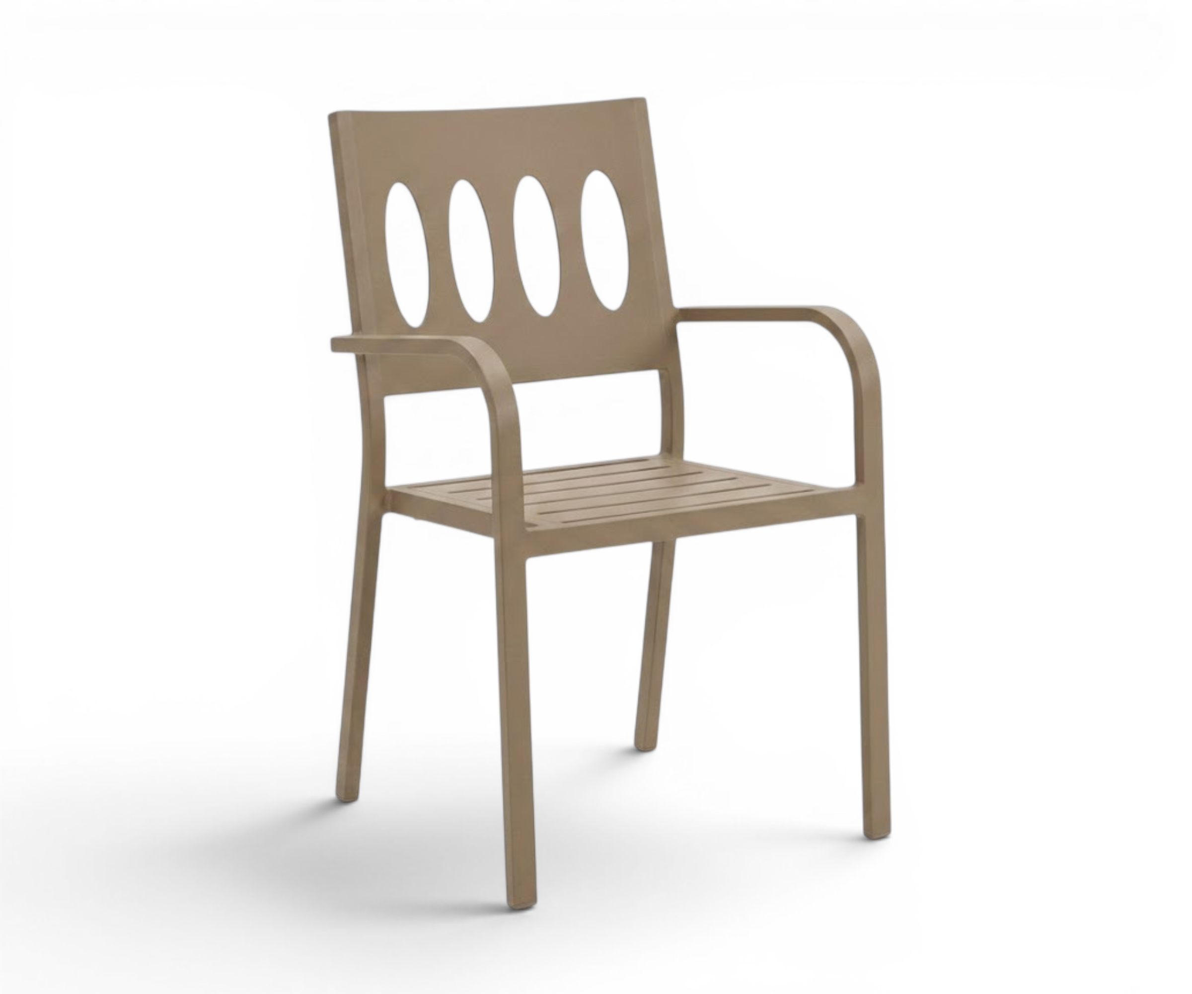 HD-X24 outdoor chair, chairs around a table on a poolside garden terrace