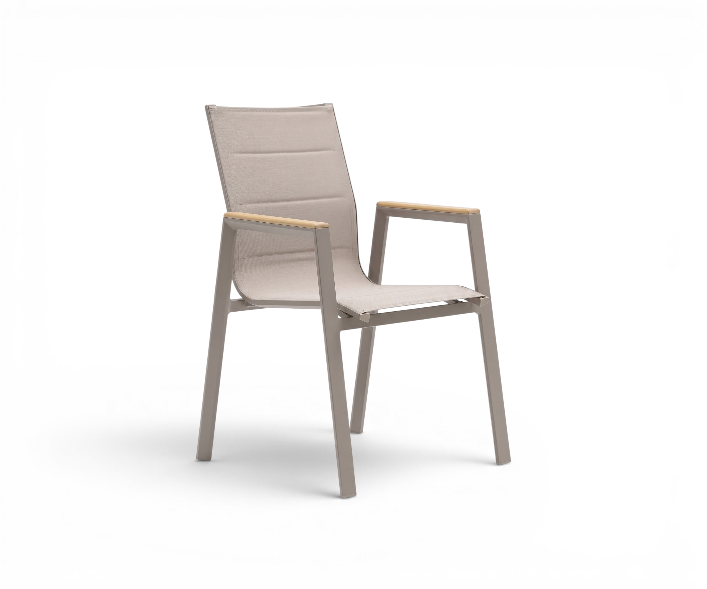 HD-X31 outdoor chair, sling chairs at tables on a coastal restaurant terrace
