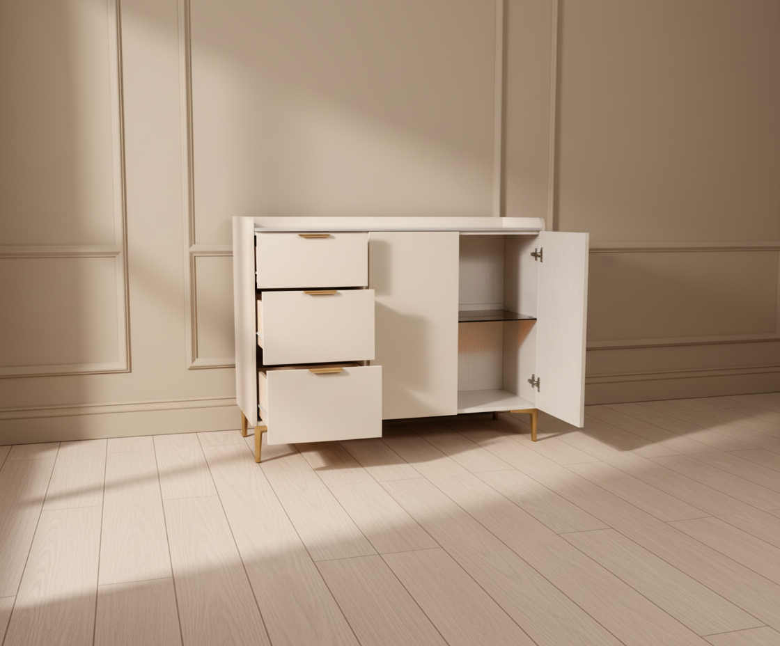 HENRIK White Shoe Cabinet