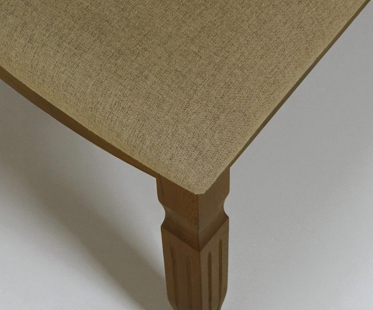 HV DOHA walnut turned leg dining set in a city-view dining room