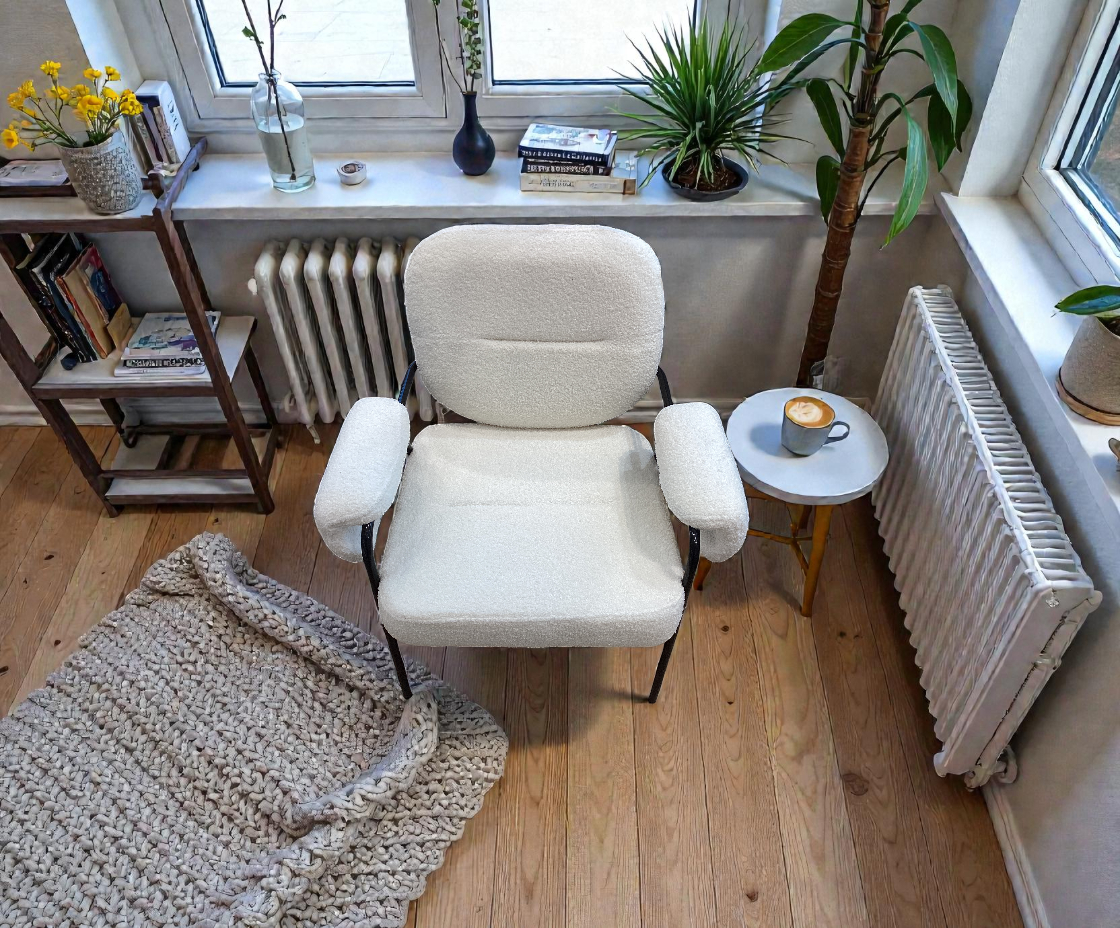 613 ARM CHAIR WHITE (S3-D25)