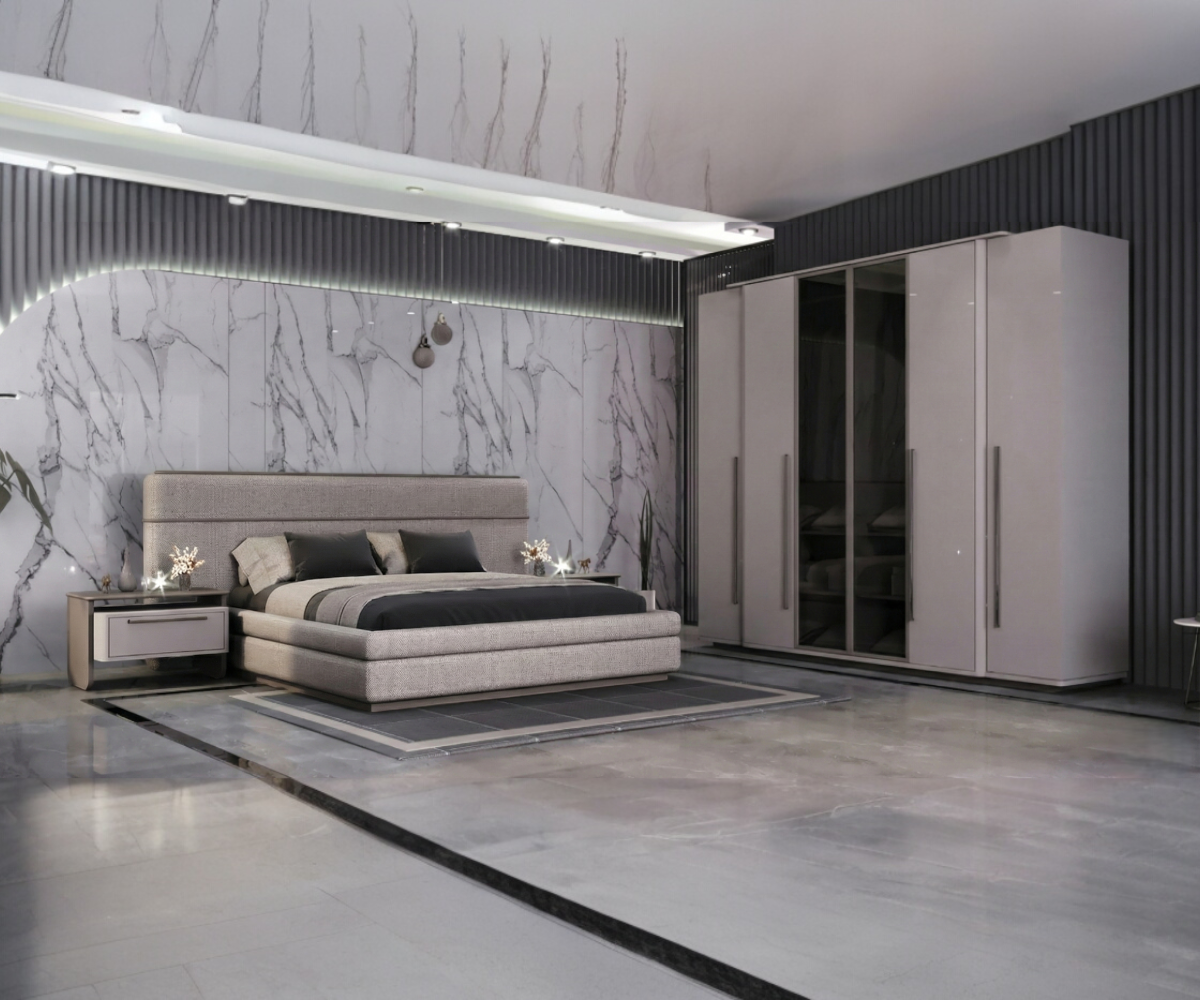 Ipak Modern Grey Bedroom