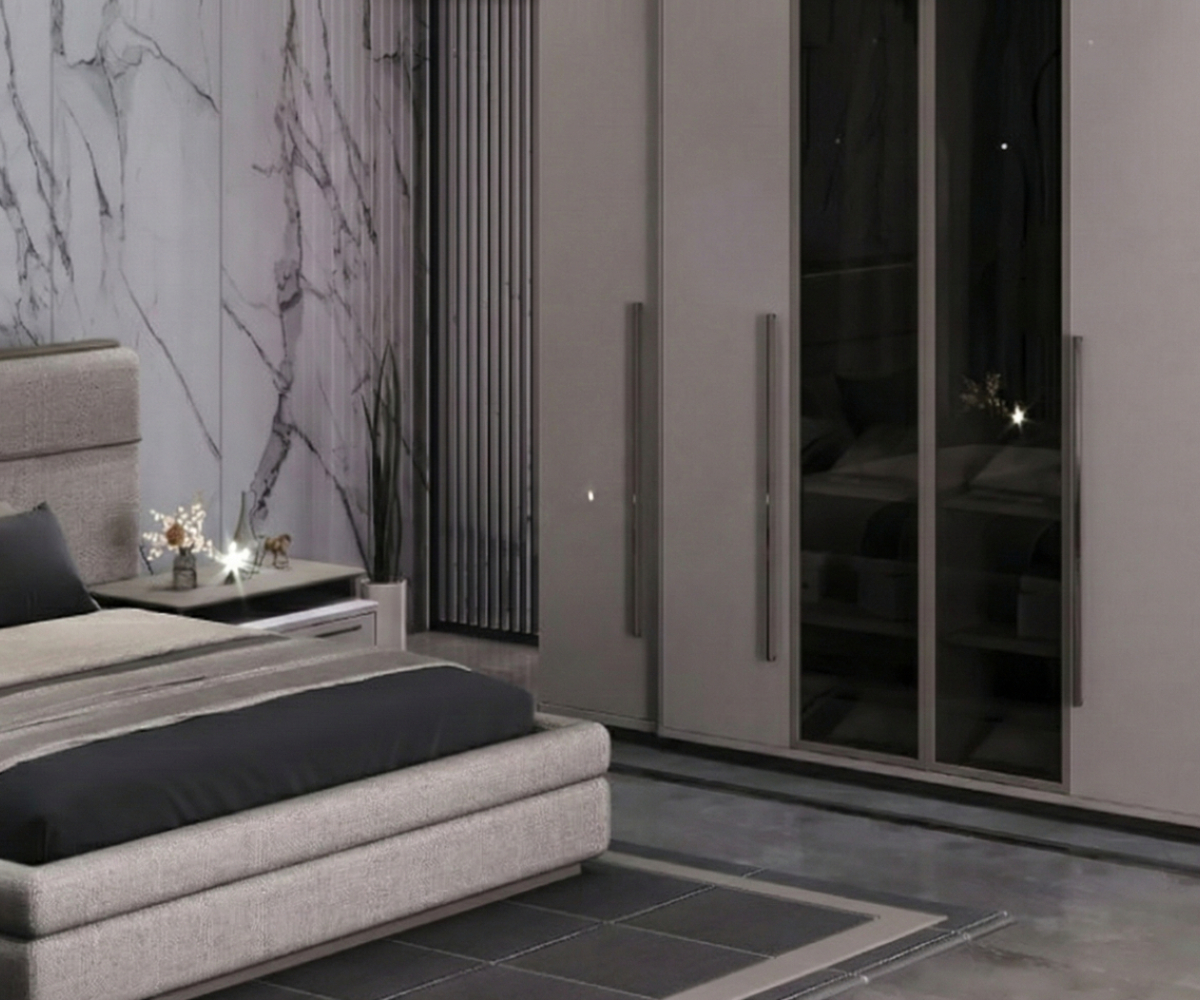 Ipak Modern Grey Bedroom