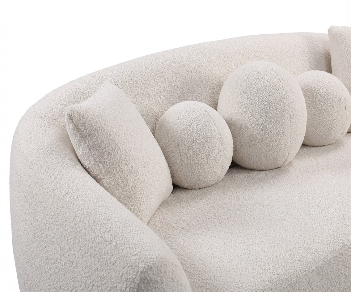 JYM2204 Cream Bouclé Sofa