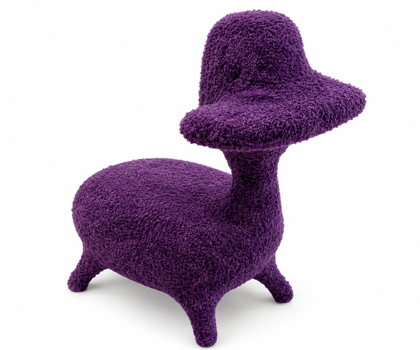 LOUNGE KIDS FASN-1 purple textured kids chair in a bright modern living room