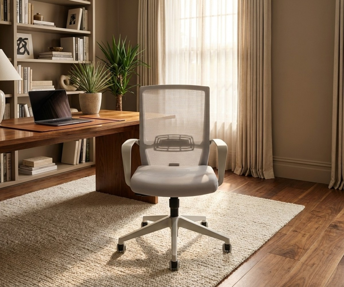 MB-018-1 White Mesh Chair