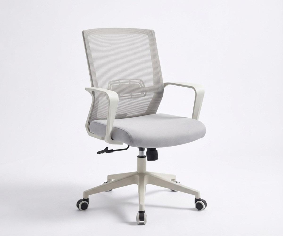 MB-018-1 White Mesh Chair
