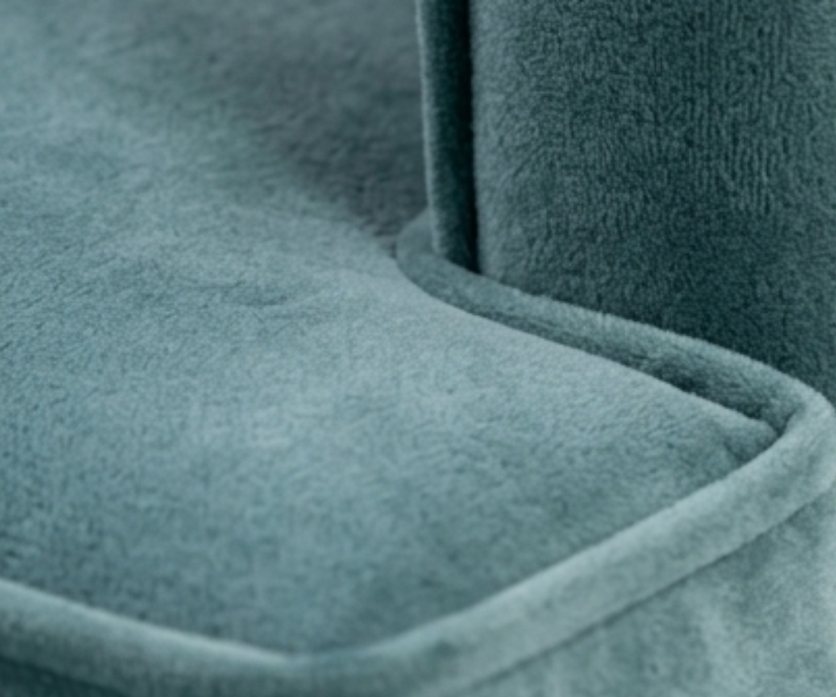 ML-HK modern upholstered armchair in a panelled room with a city view
