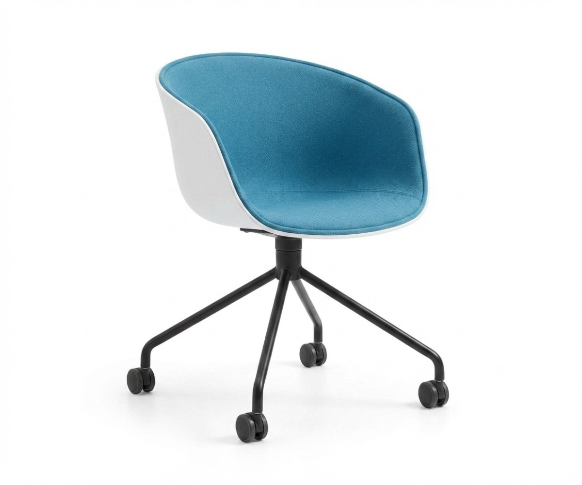 MS910 office chair at a walnut desk in a city-view executive office