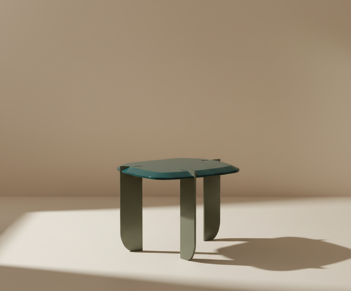 NB002 Pebble nesting tables in a bright minimal living room