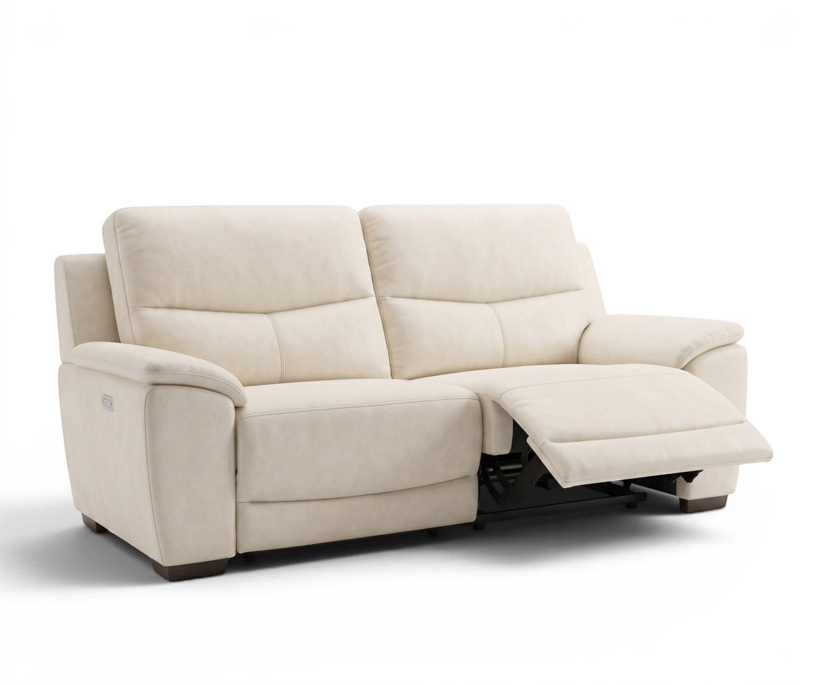 Oslan electric recliner sofa in a city-view living room