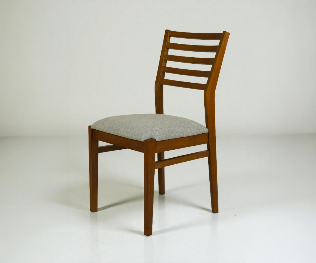 PEONY oak dining set in a bright dining room on a polished wood floor