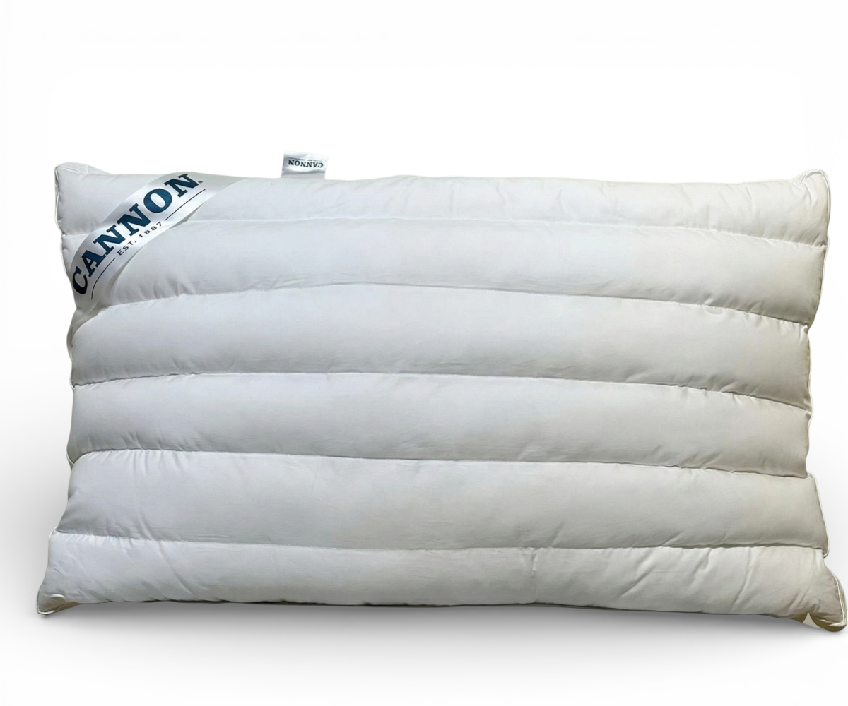 Pillow Cannon channel, in its zipped Cannon retail bag with a neck-support label