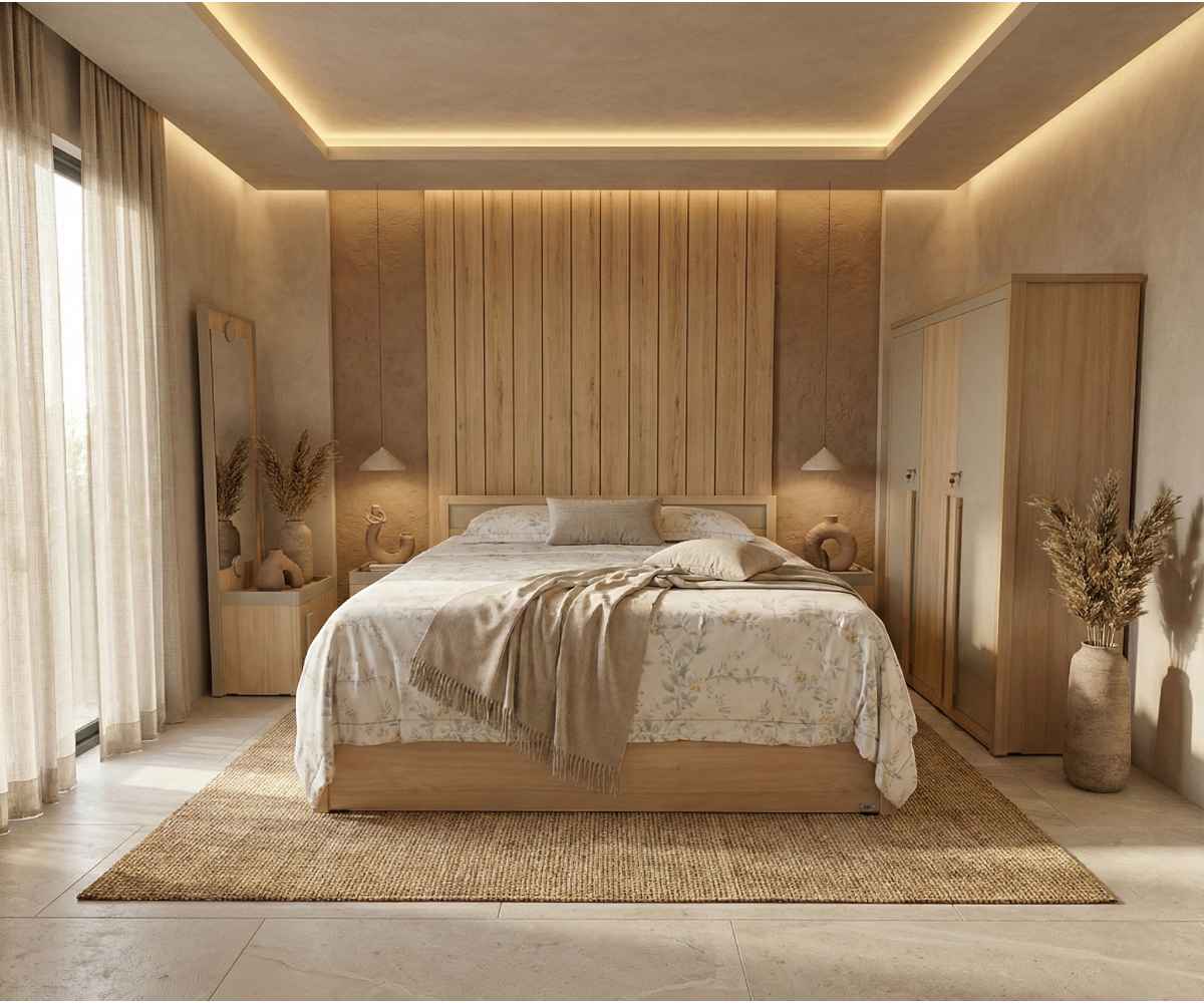 PKBAU-008 Wooden Storage Bedroom