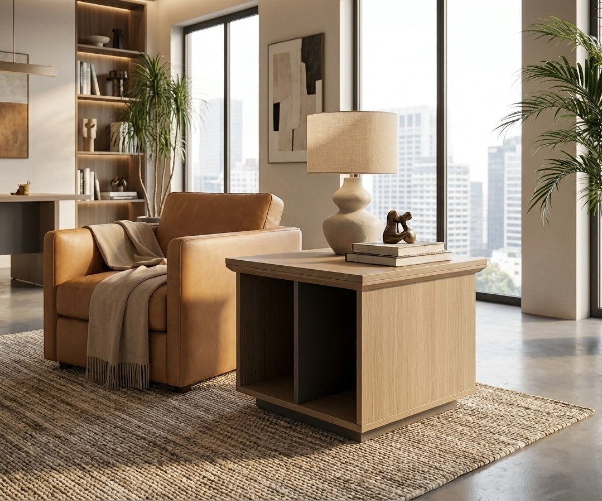 DRAWER 18-306D Oak Square Table