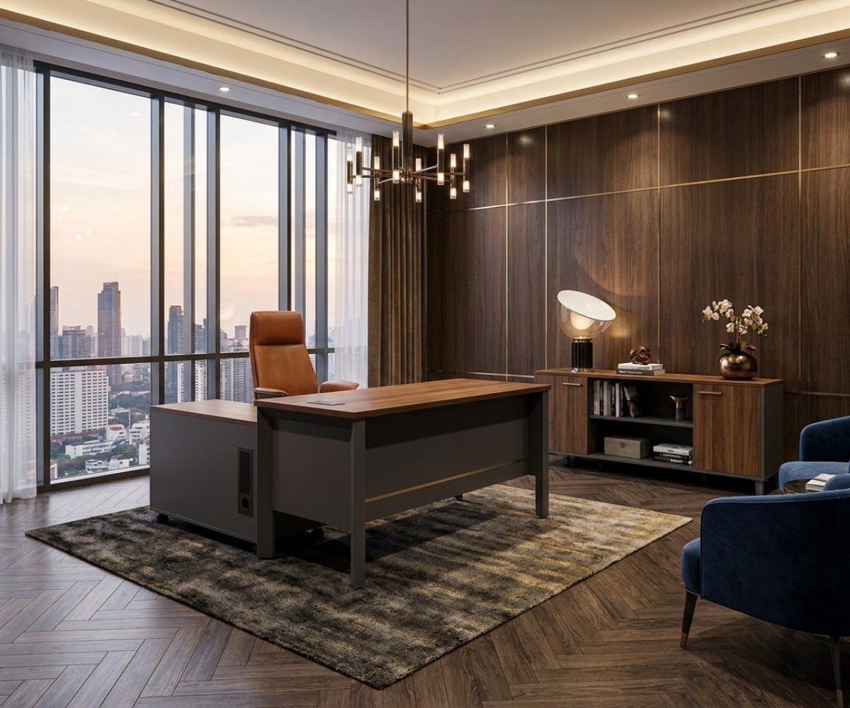7014B Executive L-Shaped Desk
