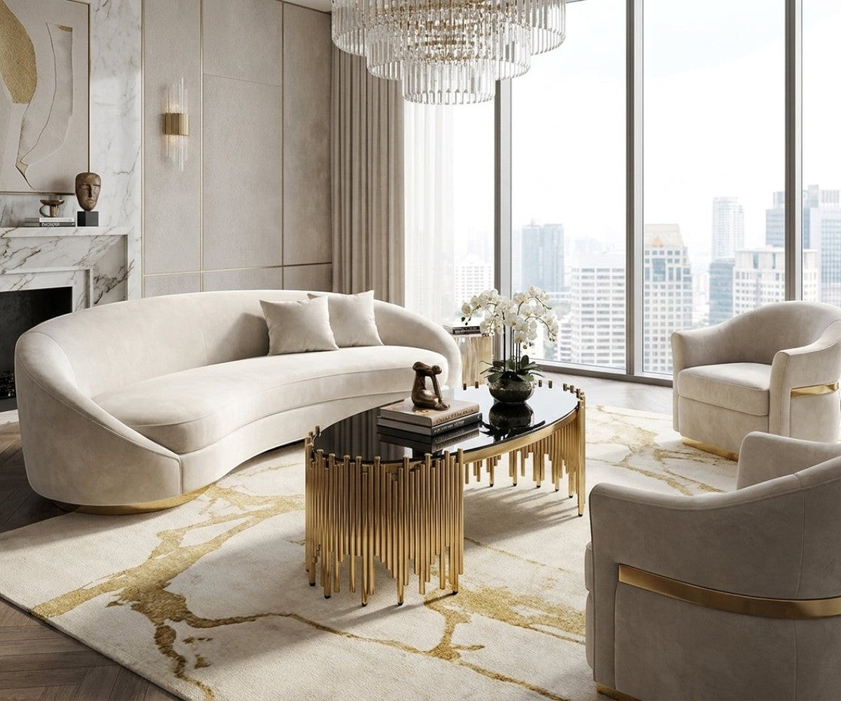 806# Oval Glam Table