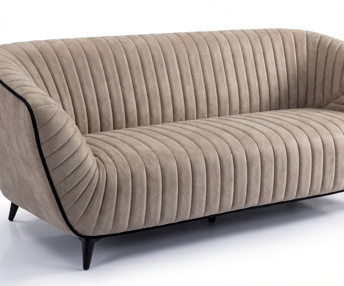 SDE003 Beige Velvet Sofa