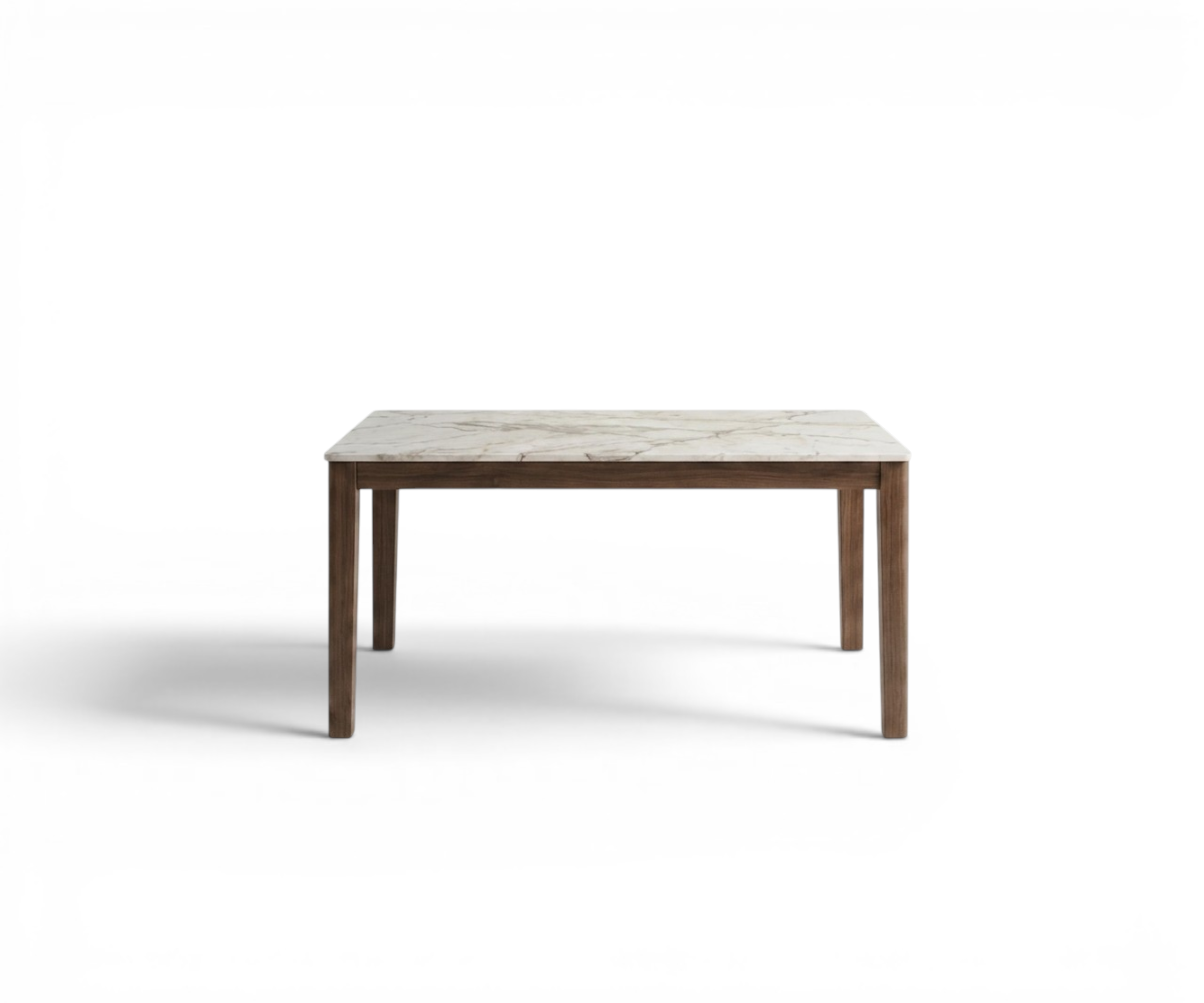 SHS 10089 dining set in white, staged in a city-view dining room