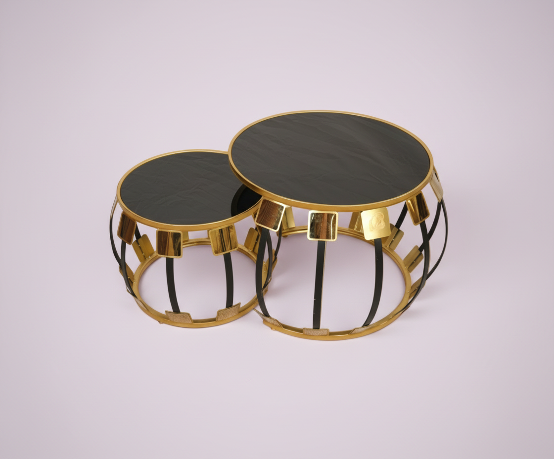 FFO16-3 & GOLD NESTING COFFEE TABLES