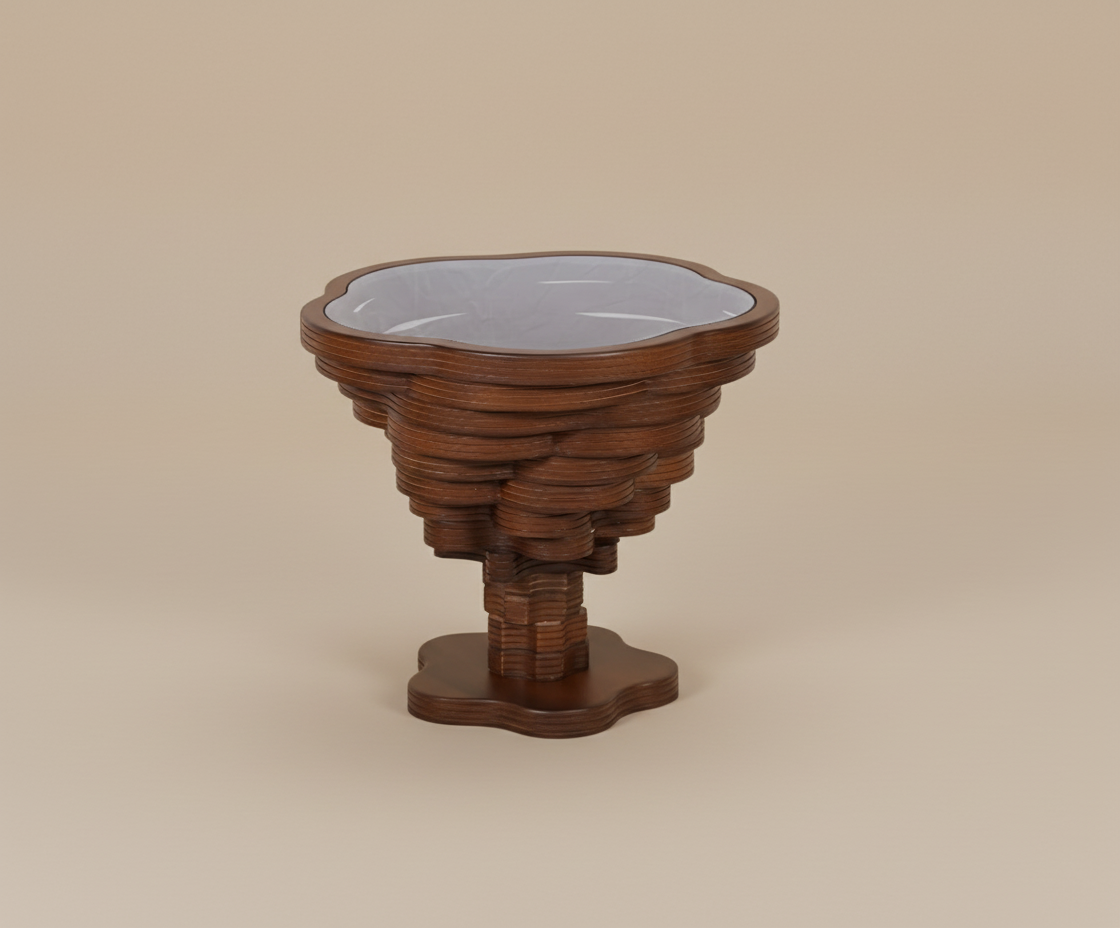 Sultan STRATIFIED WOOD SIDE TABLE