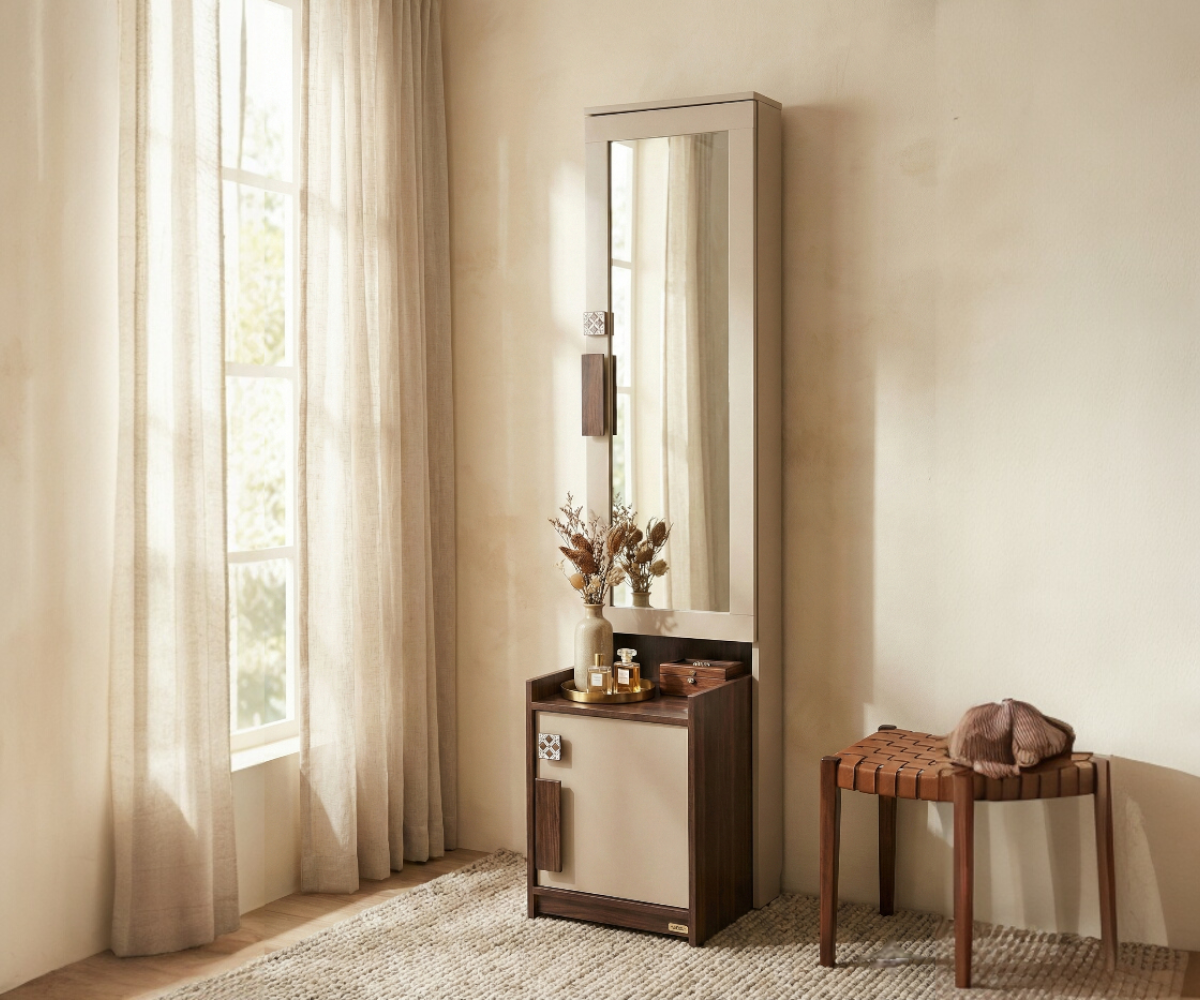 SLIM Compact Mirrored Vanity