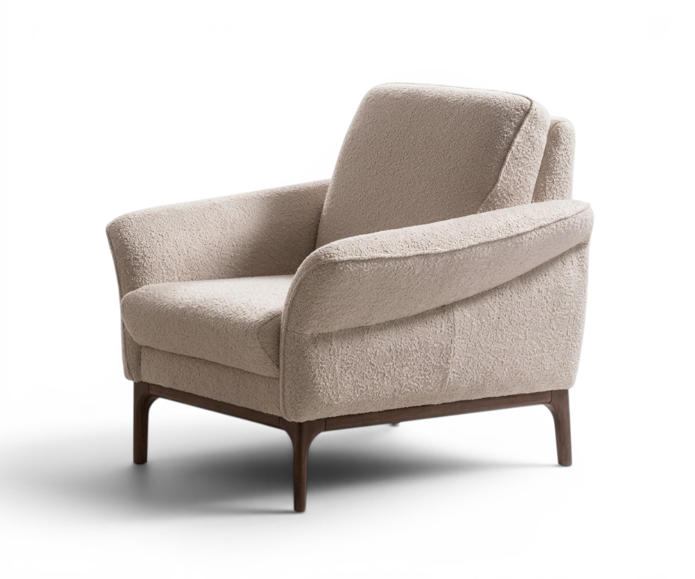 SMART sofa set armchair, in a city-view living room beside a fireplace