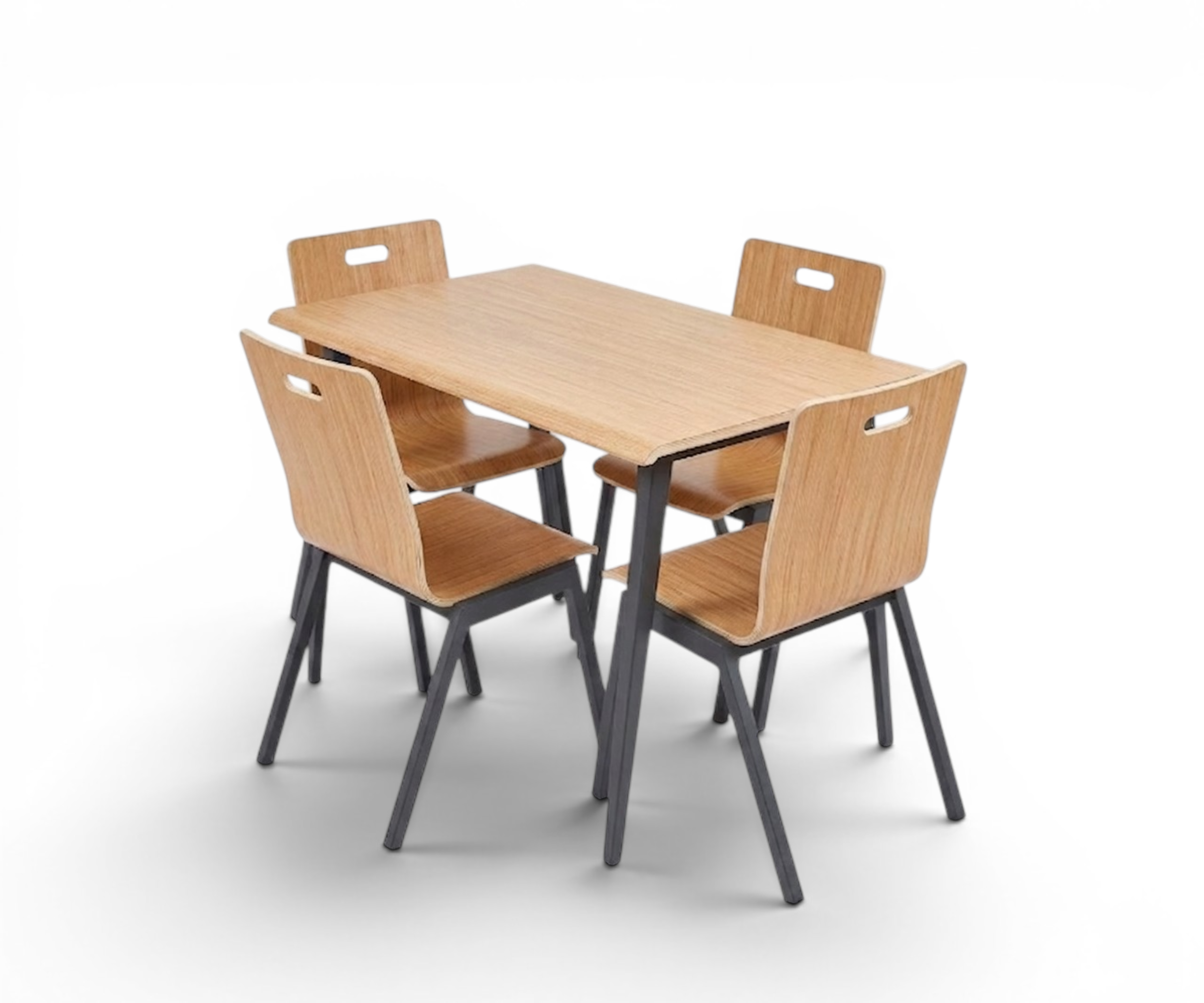 SQ-2104 dining set in a bright dining room beside a pool-view window