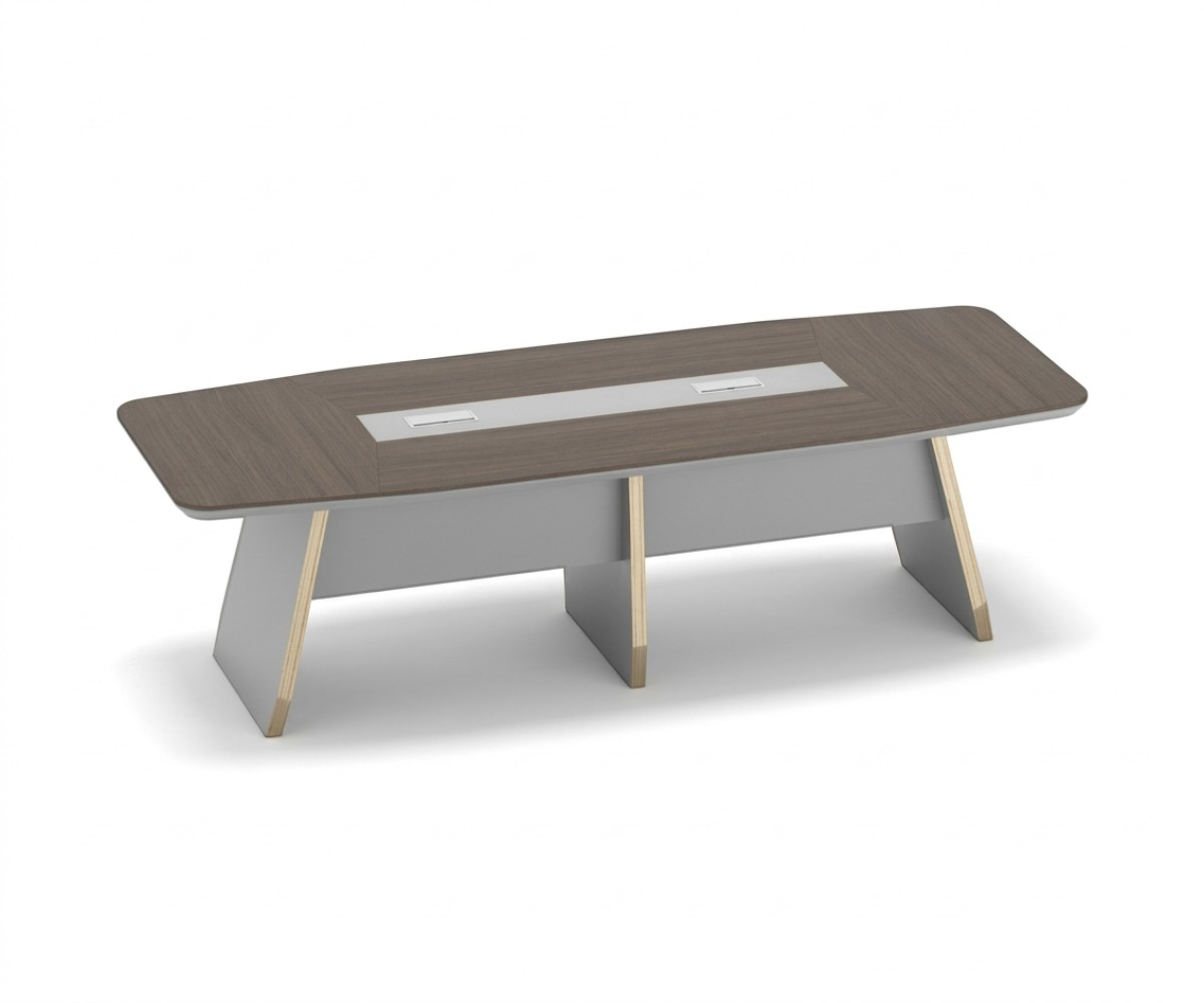SY-HY8809-48 grand boardroom table with people seated in a harbour-view boardroom