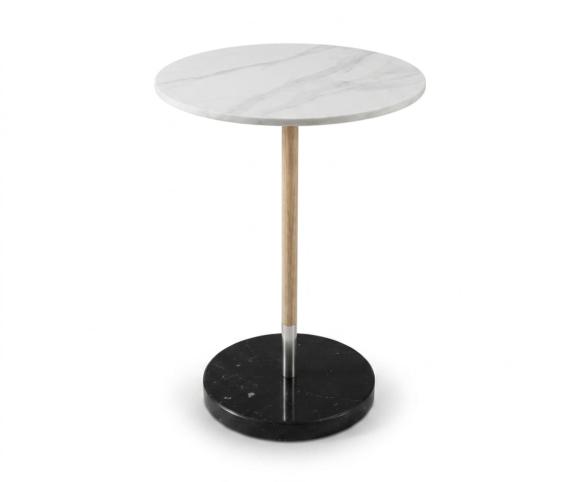 TKD-8 gold marble table beside a sofa in a bright panelled room