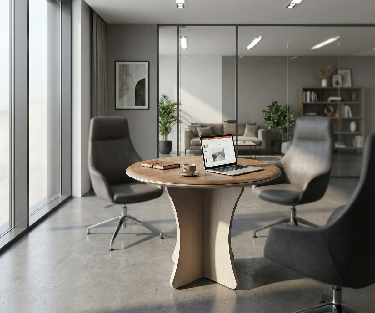 V7-510 Oak Round Table