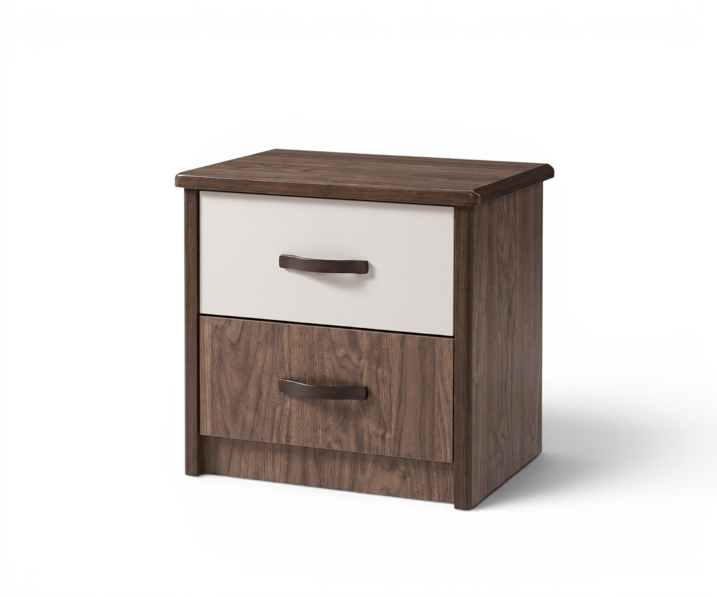 Valencia luxury nightstand table in a bright bedroom beside a glass lamp