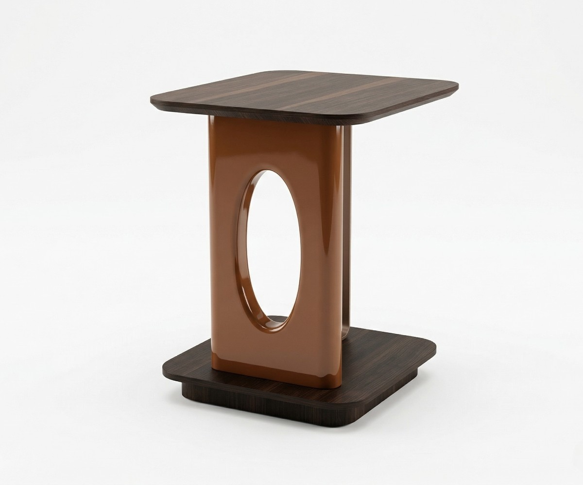 Valerius Y10# marble nesting set in a city-view living room at dusk