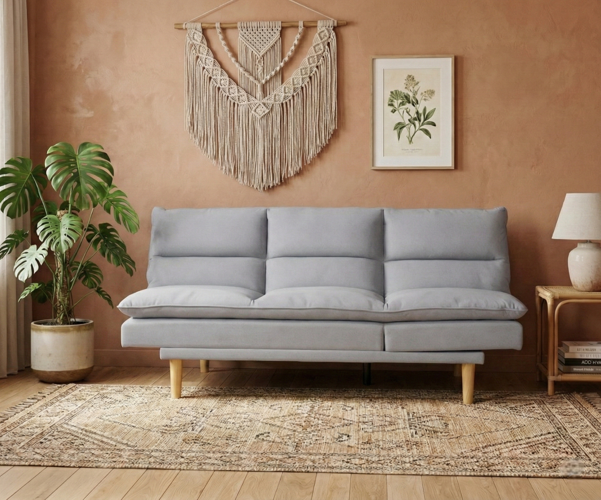 VALERNO LIGHT GREY CLICK-CLACK SOFA BED