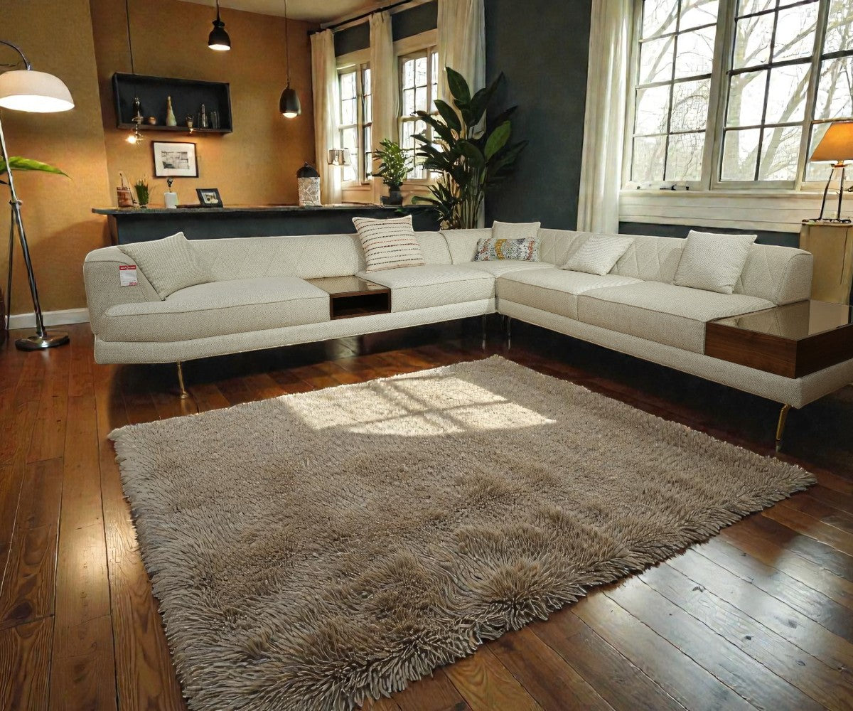 VERSACE White Corner Sofa